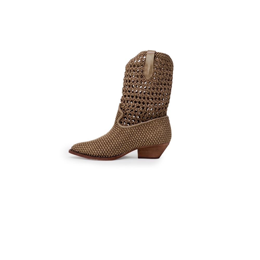 ASH Beige Leather Ankle