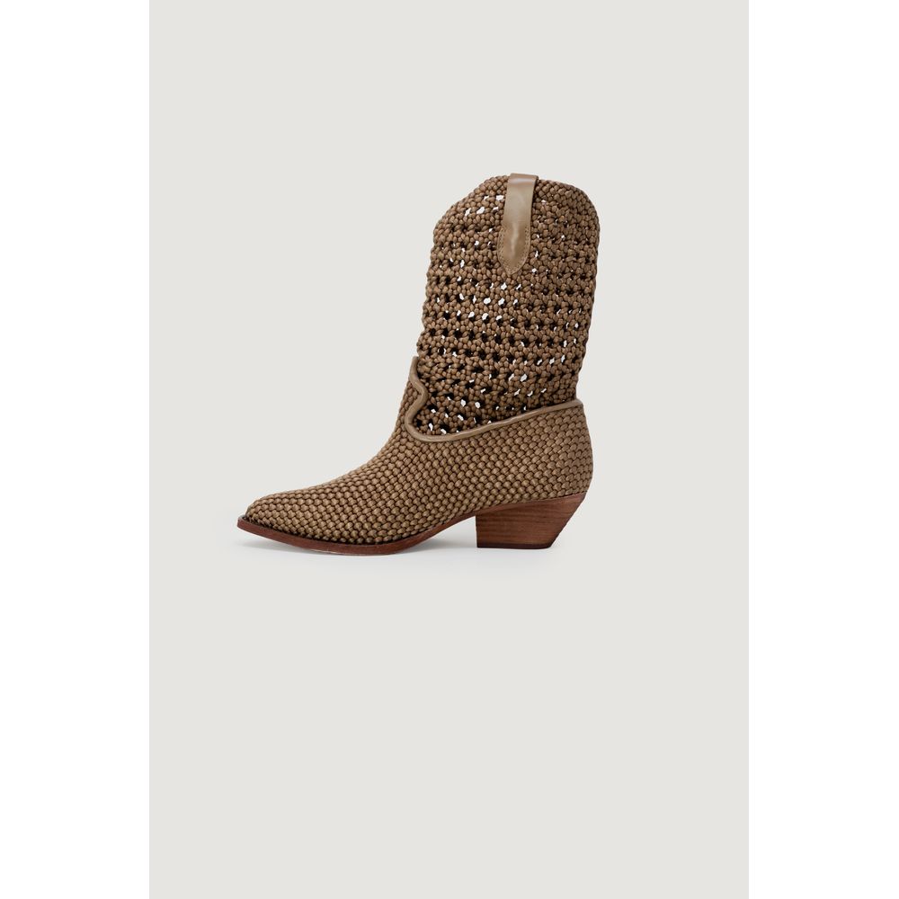 ASH Beige Leather Ankle