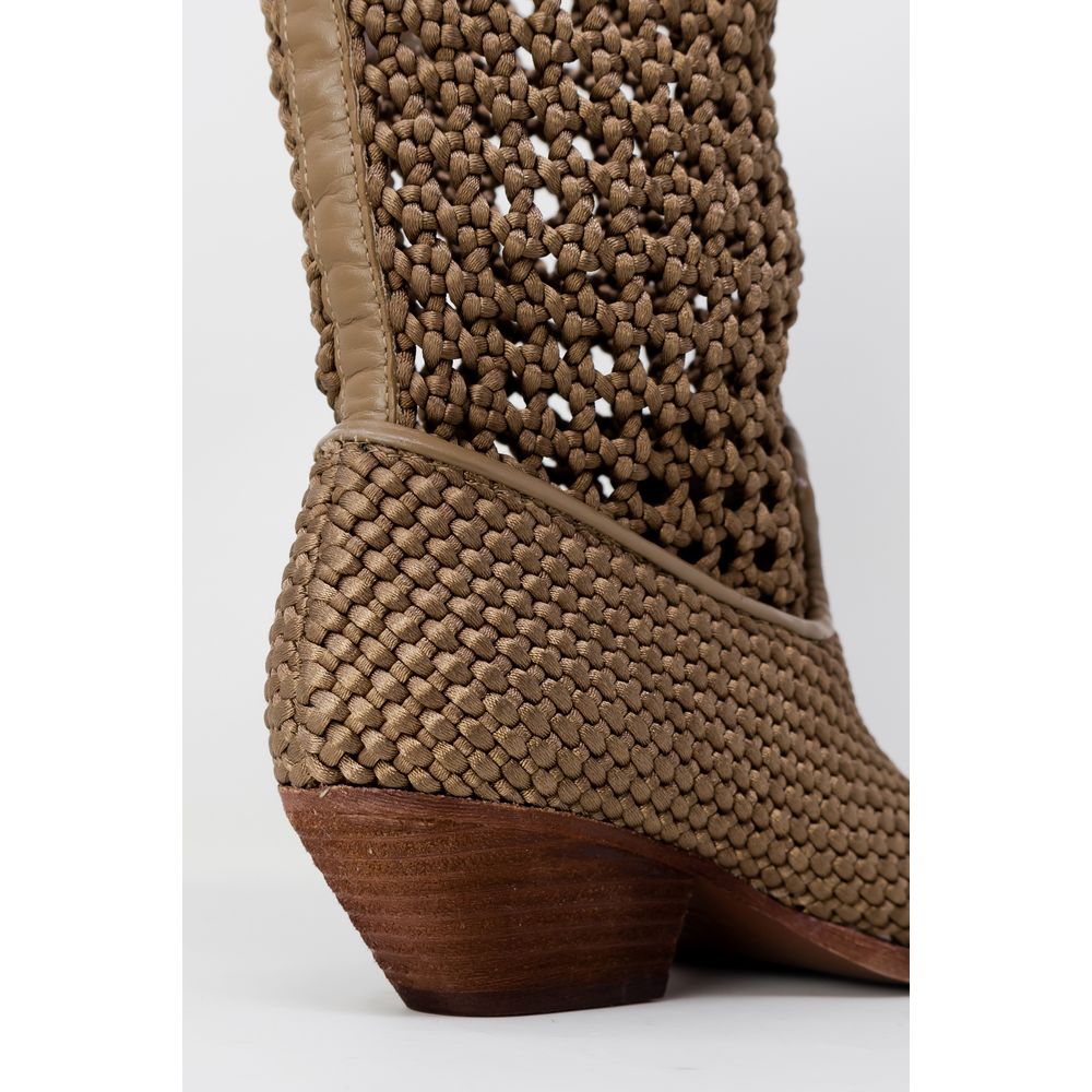 ASH Beige Leather Ankle