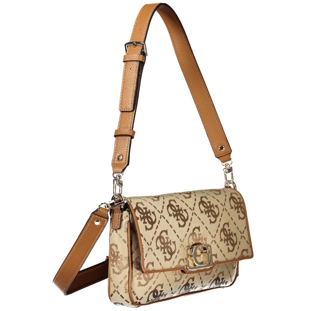 Guess Jeans Beige Polyester Women Handbag