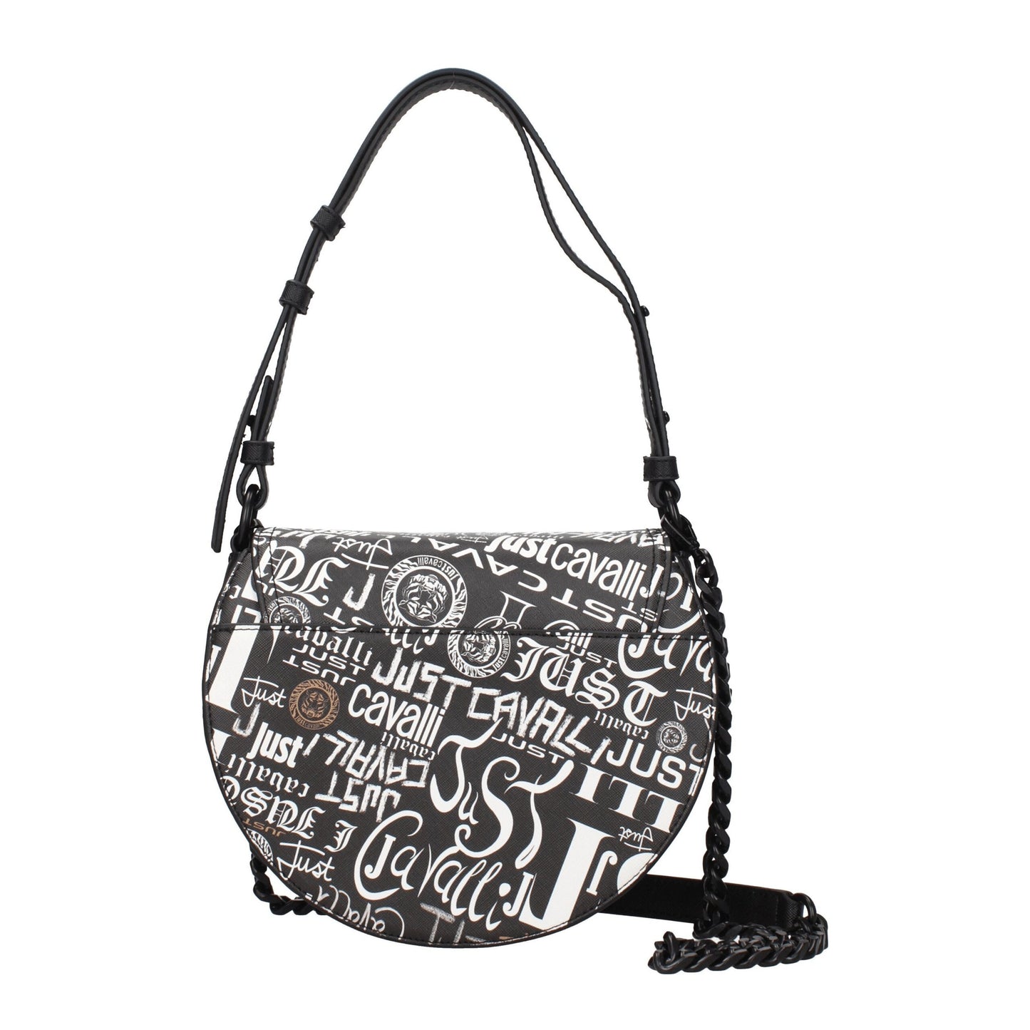Just Cavalli Black Polyester Shoulder Bags