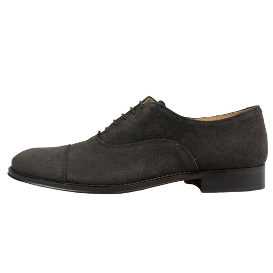 Saxone of Scotland Elegant Dark Brown Suede Formal Shoes