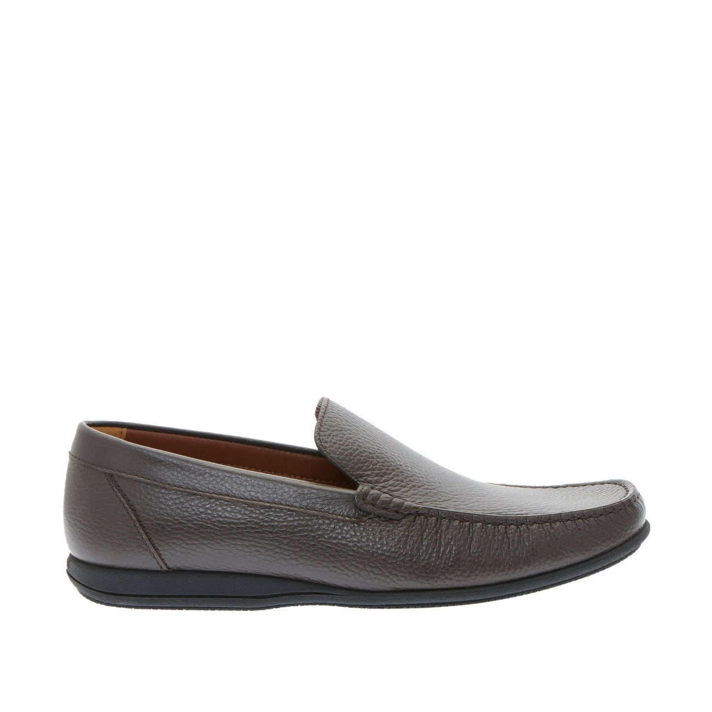 A.Testoni Elegant Dark Brown Calfskin Loafers