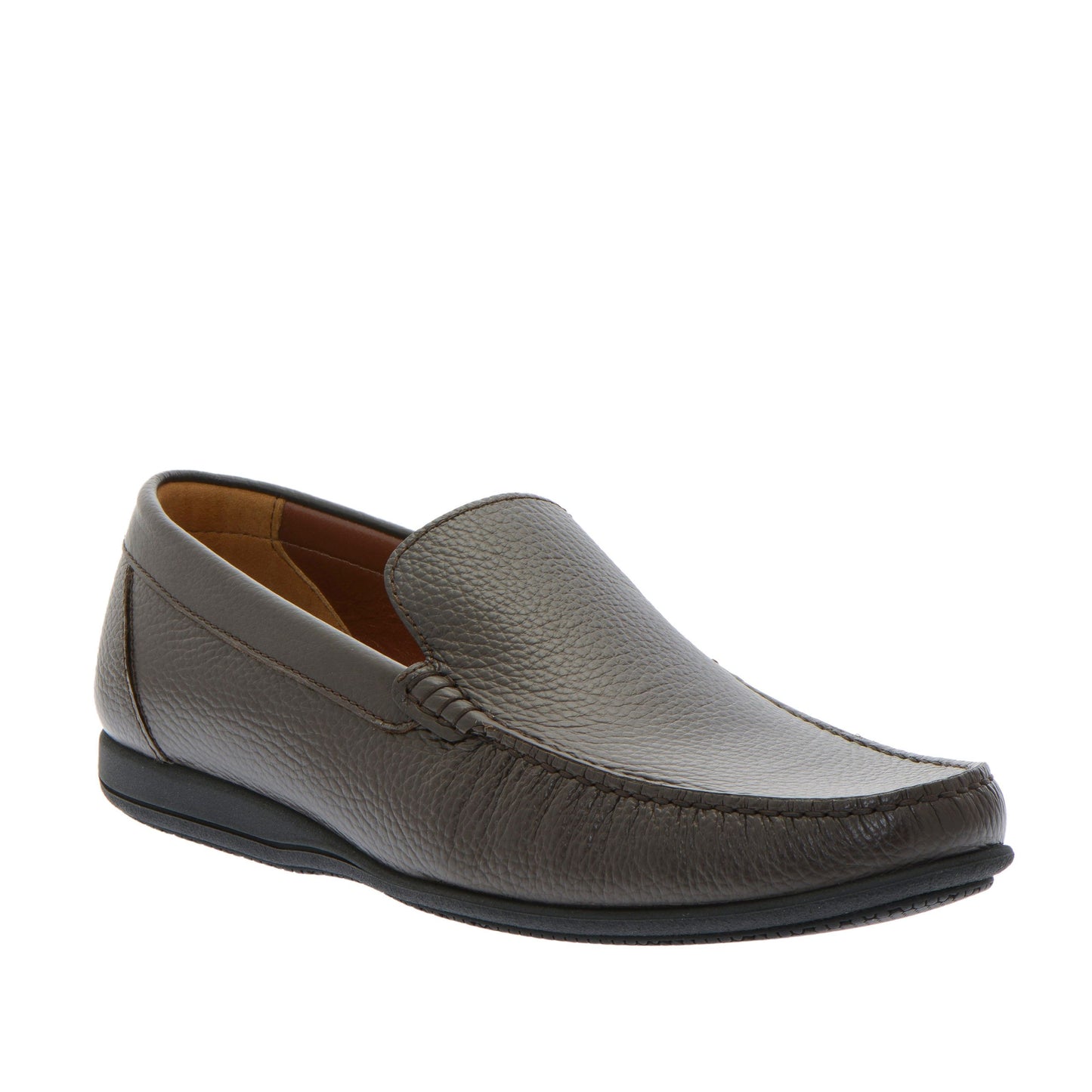 A.Testoni Elegant Dark Brown Calfskin Loafers