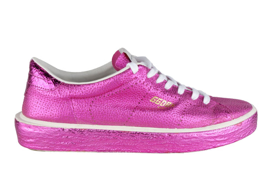 Golden Goose Chic Fuchsia Leather Sneakers with Rubber Sole