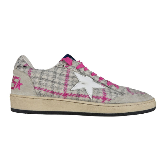 Golden Goose Chic Check Motif Leather Sneakers