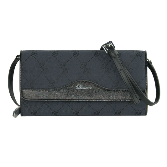 Blumarine Elegant Black Cotton Blend Pochette