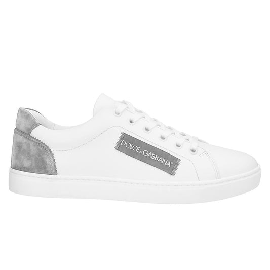 Dolce & Gabbana White Calfskin Men Sneaker