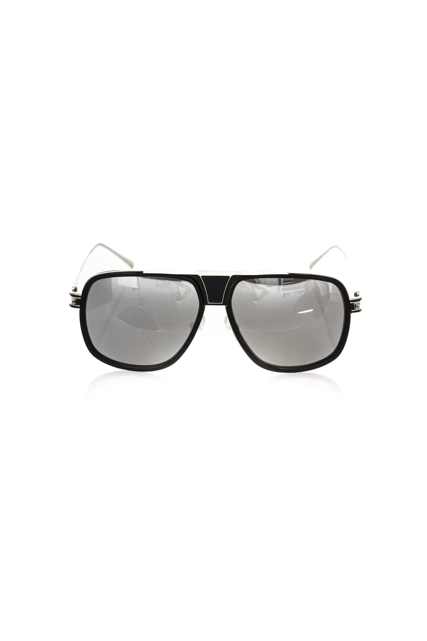 Frankie Morello Black Metallic Men Sunglasses