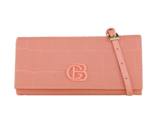 Baldinini Pink Calf Leather Women Crossbody Bag