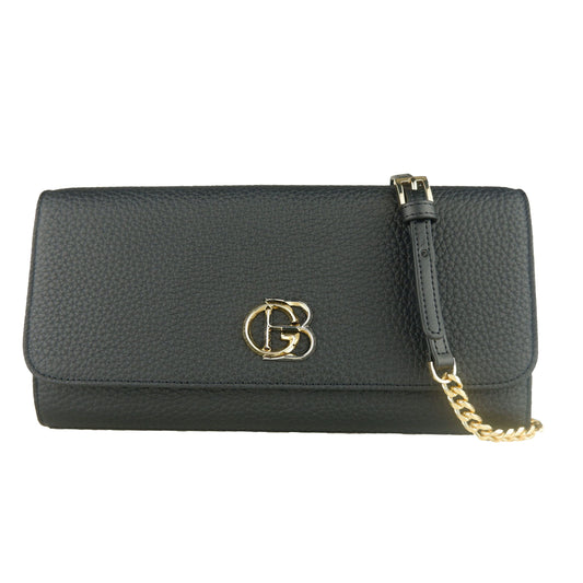 Baldinini Chic Black Calf Leather Crossbody Bag