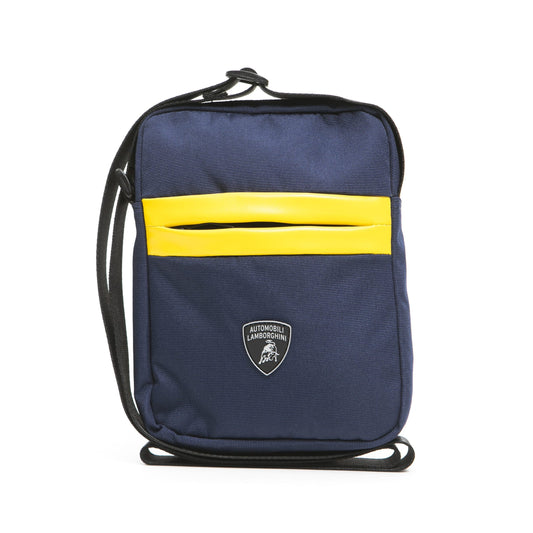 Lamborghini Blue Polyester Men Messenger Bag