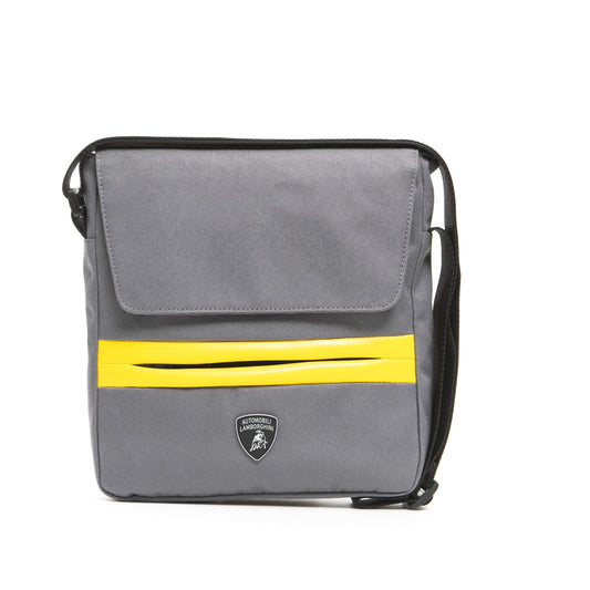 Lamborghini Gray Polyester Men Messenger Bag