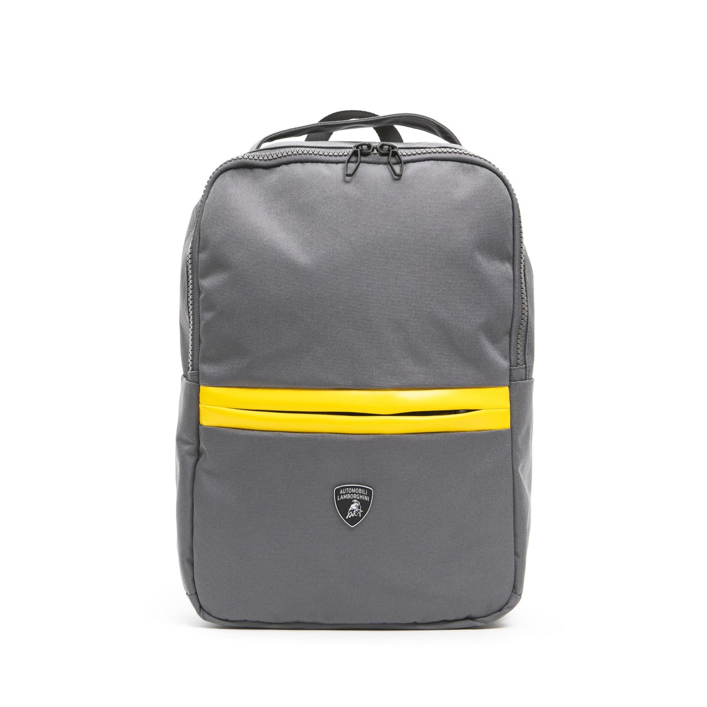 Lamborghini Gray Polyester Men Backpack