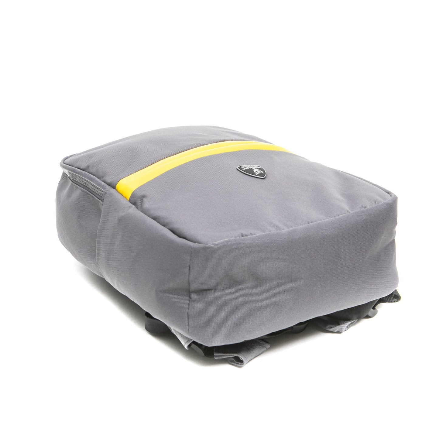 Lamborghini Gray Polyester Men Backpack