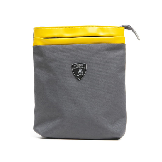 Lamborghini Gray Polyester Men Messenger Bag