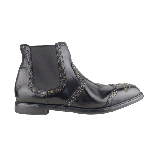 Dolce & Gabbana Blue Calfskin Men Boot