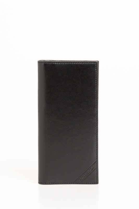 Trussardi Black Leather Men Wallet