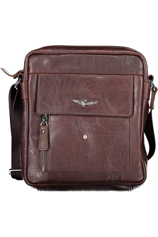 Aeronautica Militare Brown Polyester Men Shoulder Bag