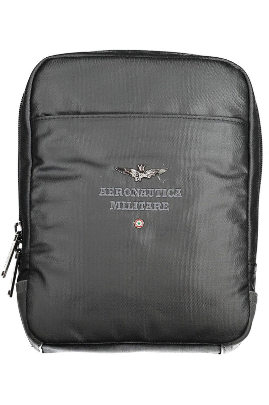 Aeronautica Militare Black Cotton Men Shoulder Bag