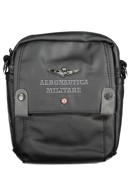 Aeronautica Militare Black Cotton Men Shoulder Bag