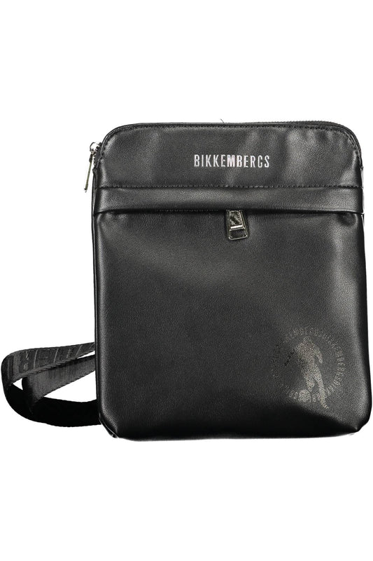 Bikkembergs Black Polyurethane Men Shoulder Bag