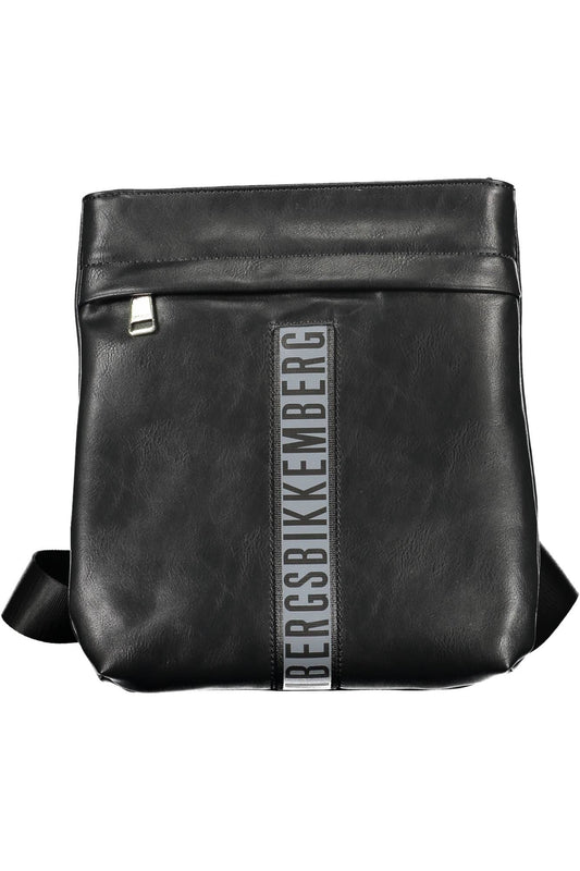 Bikkembergs Black Polyurethane Men Shoulder Bag