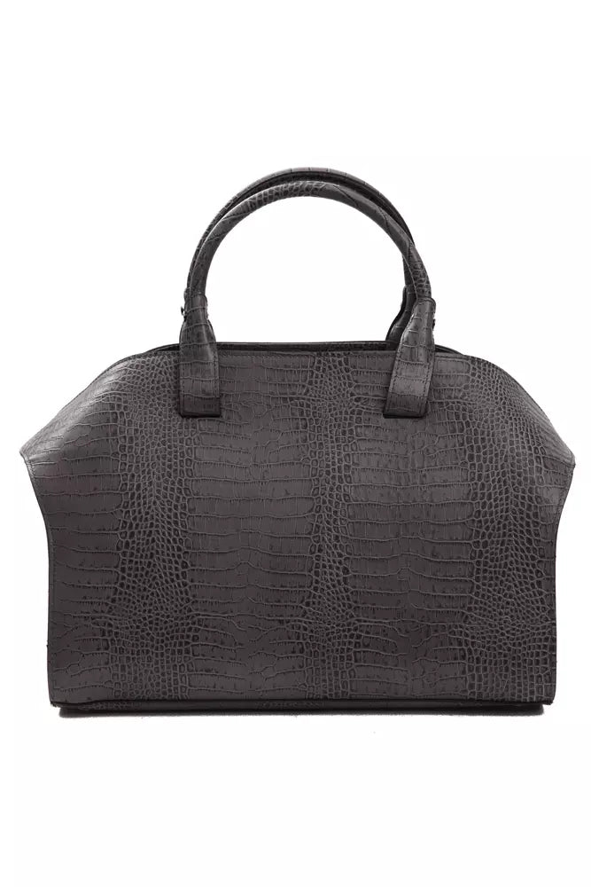 Pompei Donatella Gray Leather Women Handbag