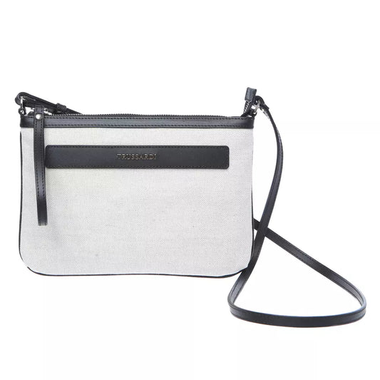 Trussardi White Leather Women Crossbody Bag