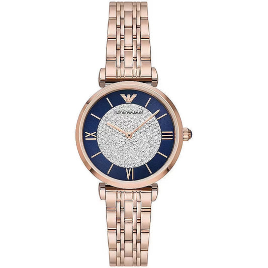 Emporio Armani Sleek Bronze Steel Quartz Ladies Watch