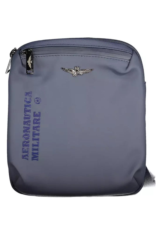 Aeronautica Militare Blue Polyester Men Shoulder Bag