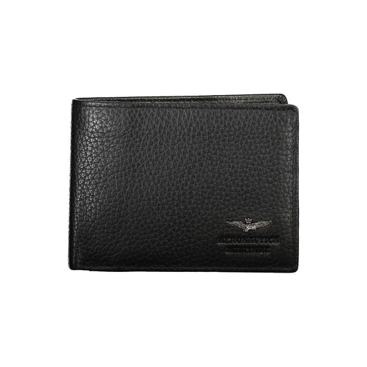 Aeronautica Militare Sleek Dual-Compartment Leather Wallet