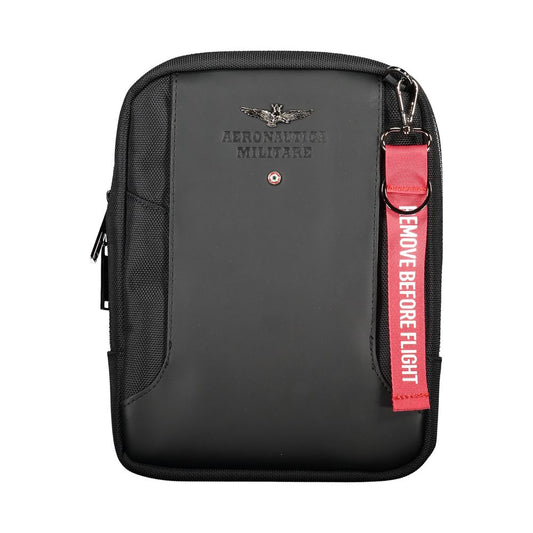 Aeronautica Militare Sophisticated Black Shoulder Bag with Posh Detailing