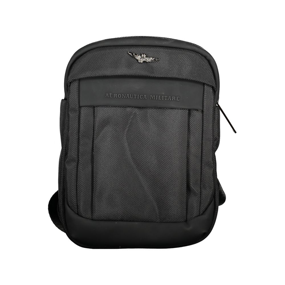 Aeronautica Militare Exclusive Black Shoulder Bag with Contrasting Details