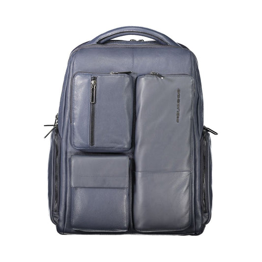 Piquadro Blue Leather Backpack