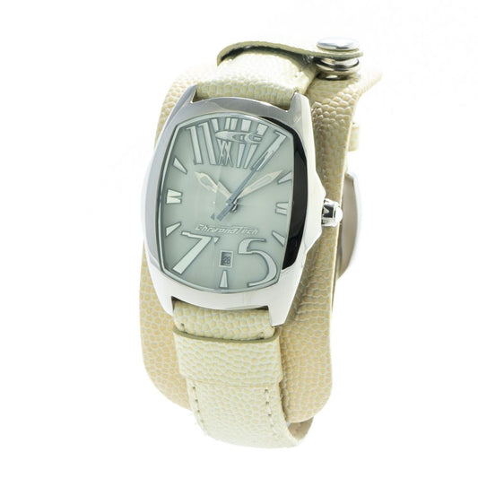 Chronotech Beige Leather Watch