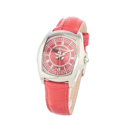 Chronotech Red Leather Watch