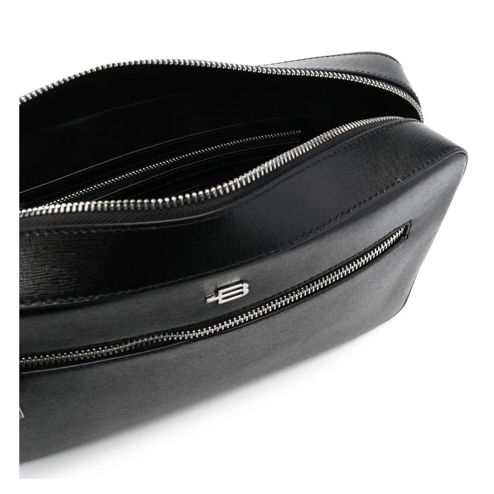 Baldinini Trend Black Calfskin Shoulder Bag