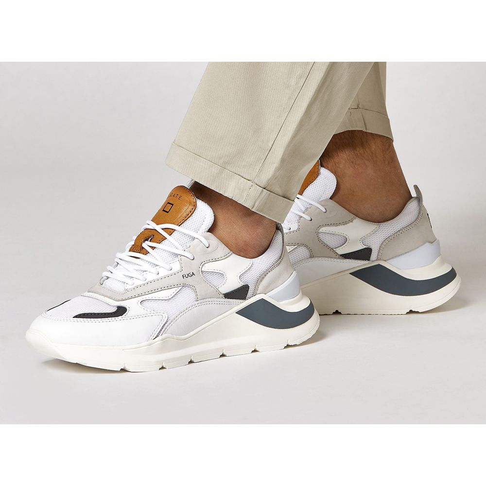 D.A.T.E White Leather Sneaker