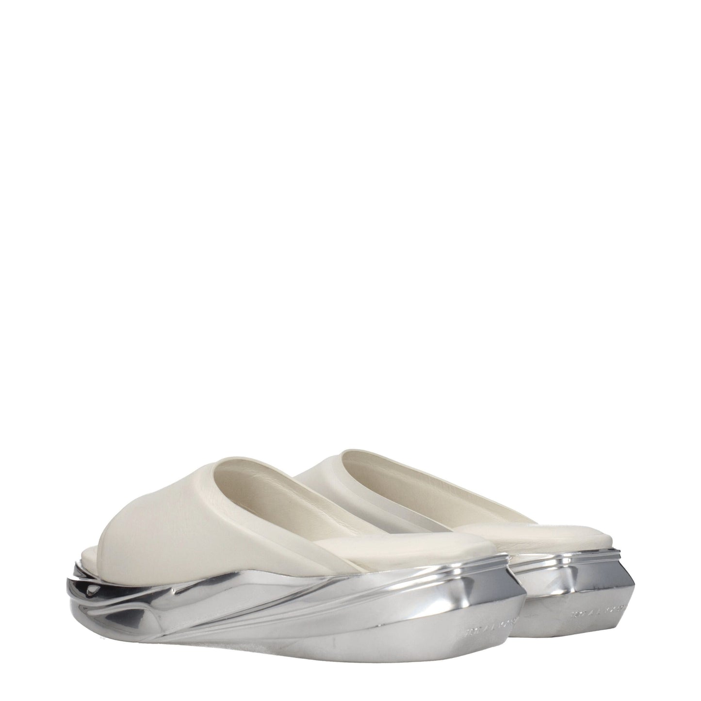 Alyx Gray Leather Slippers