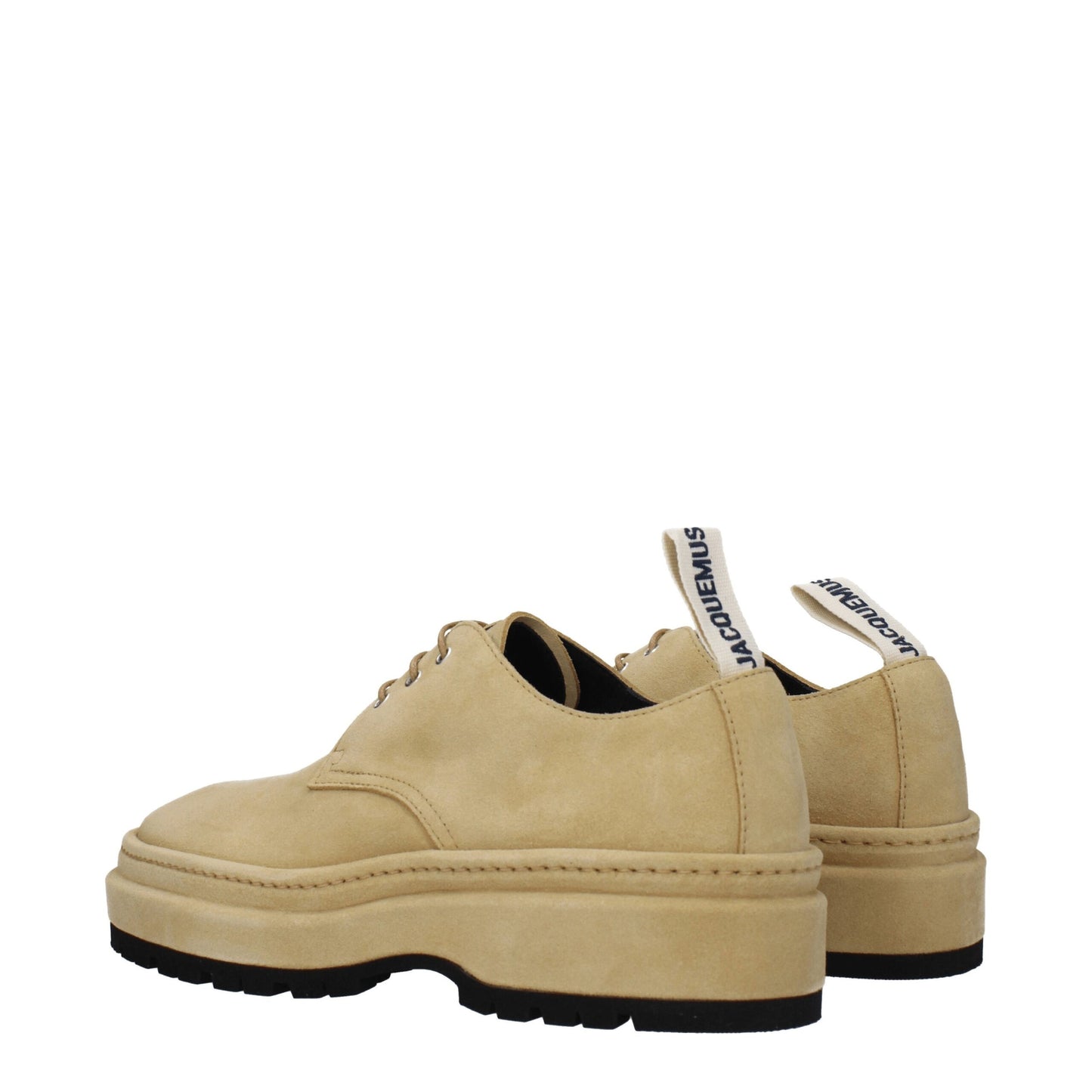 Jacquemus Beige Leather Oxfords And Derbies