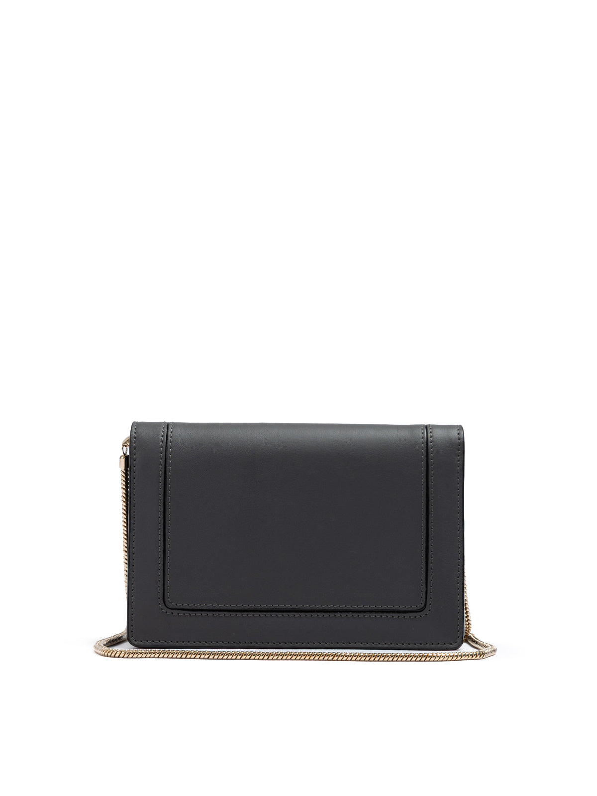 Giada Dark Grey Leather Clutch Bag