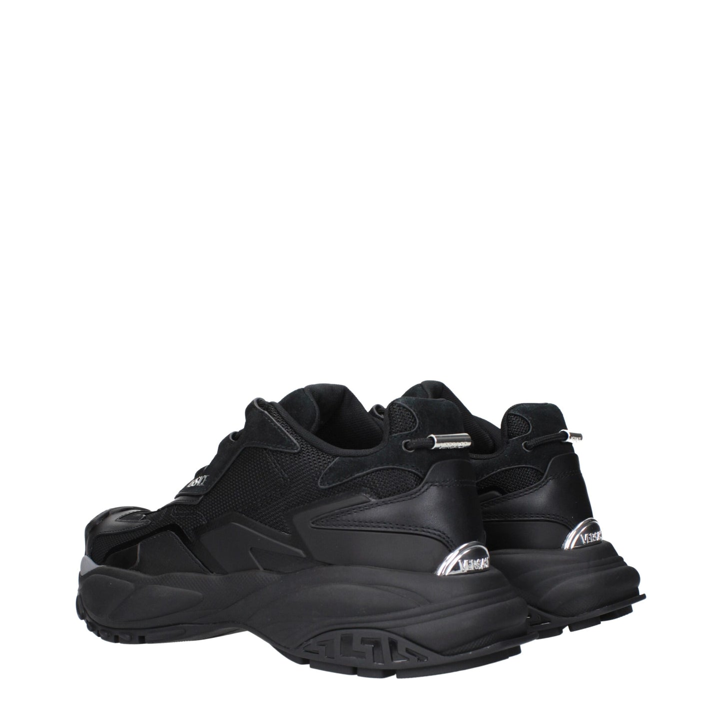 Versace Black Fabric Athletic Sneakers