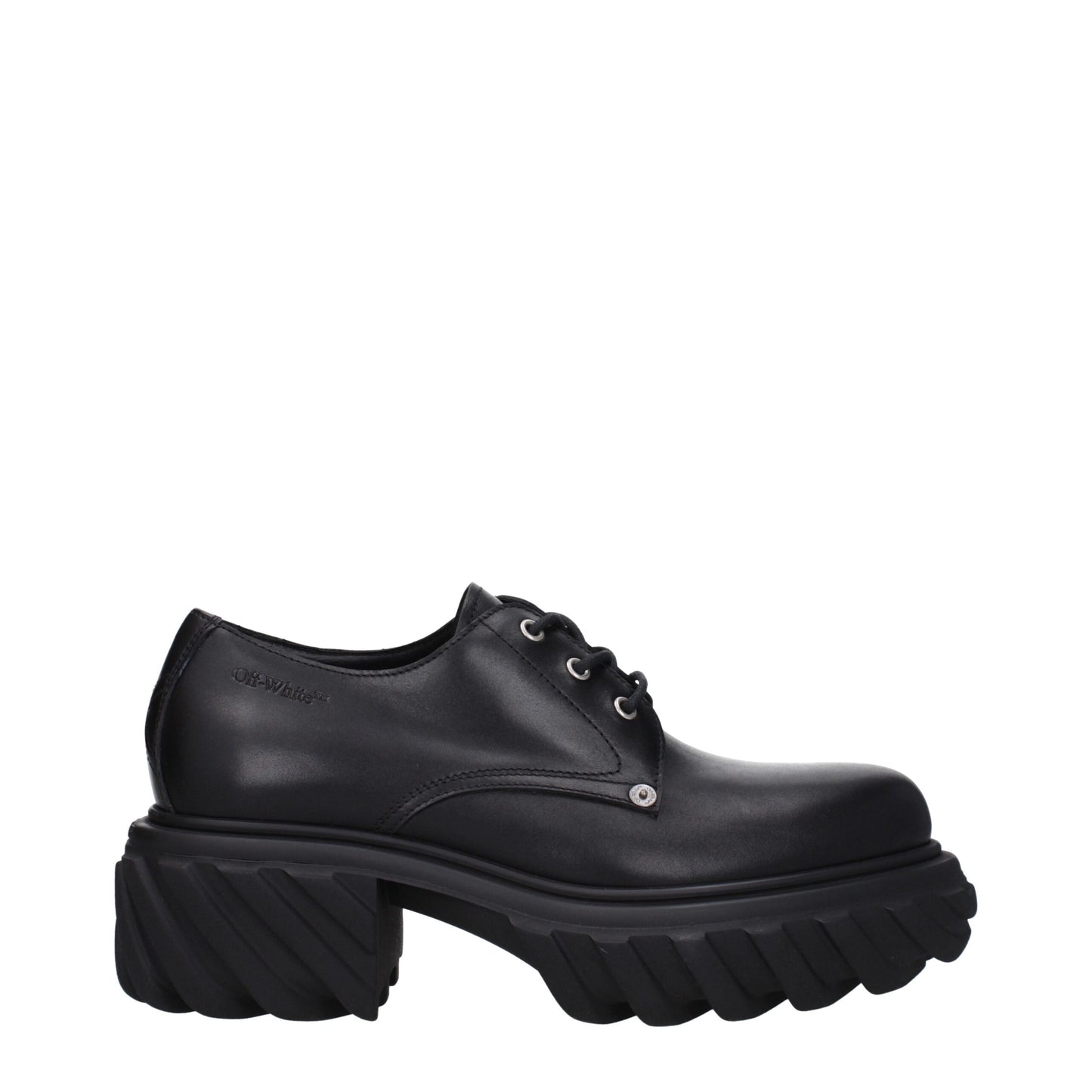 Off-White Black Leather Oxfords And Derbies