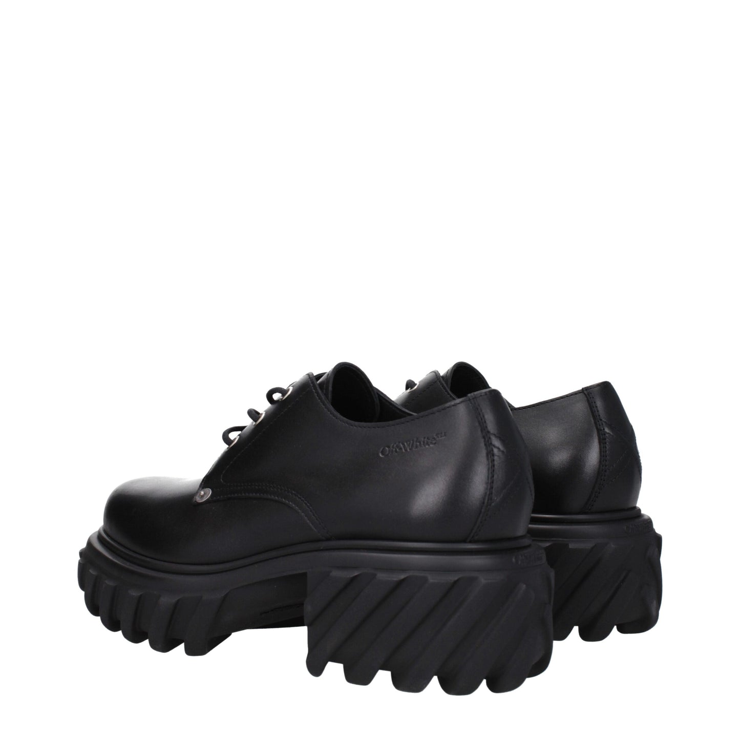 Off-White Black Leather Oxfords And Derbies