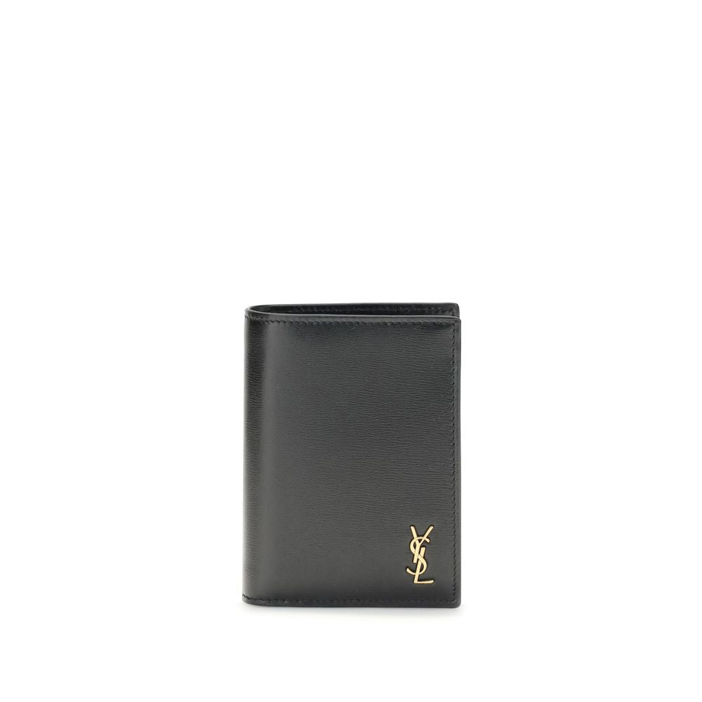 Saint Laurent Black Calf Leather Bos Taurus Wallet