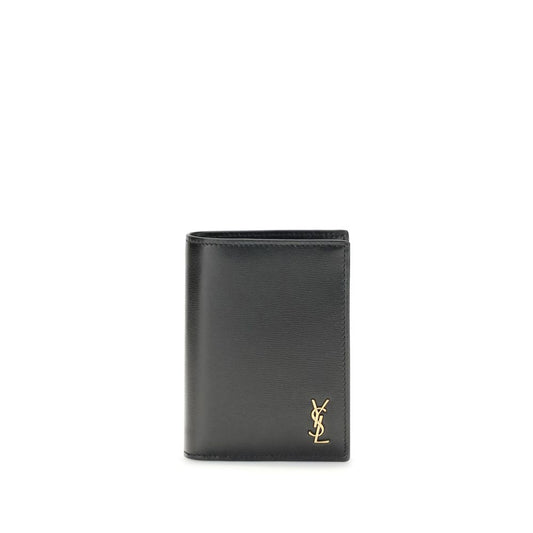 Saint Laurent Black Calf Leather Bos Taurus Wallet