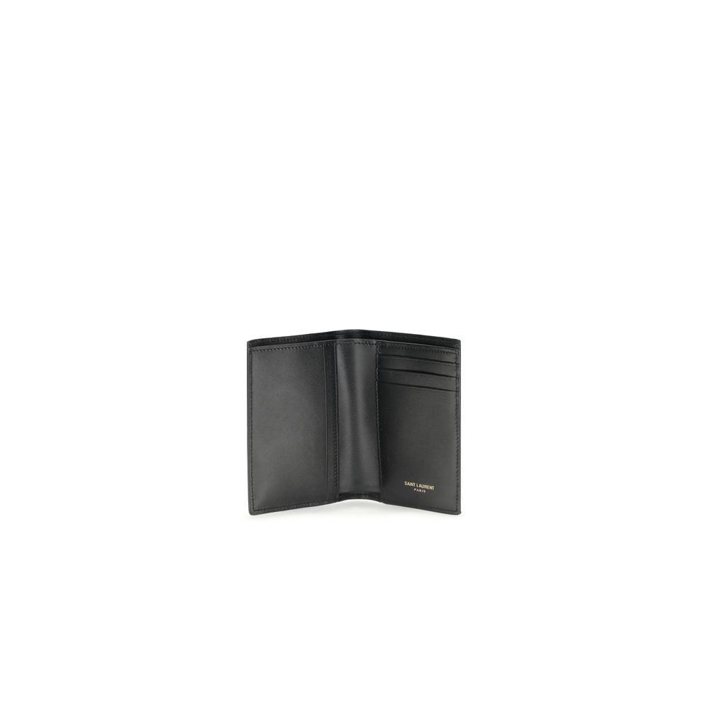 Saint Laurent Black Calf Leather Bos Taurus Wallet