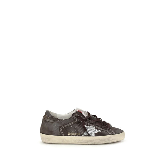 Golden Goose Gray Calf Leather Bos Taurus Low Top Sneakers