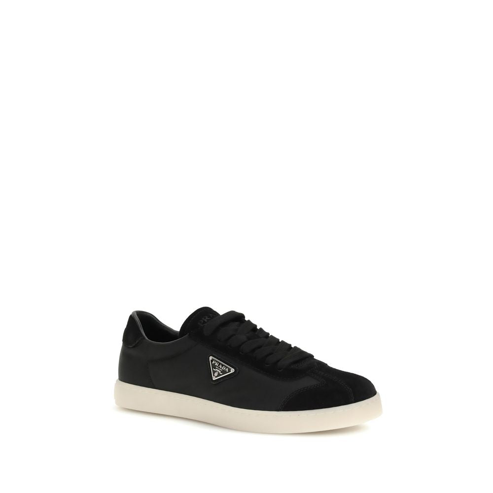 Prada Black Polyamide Low Top Sneakers